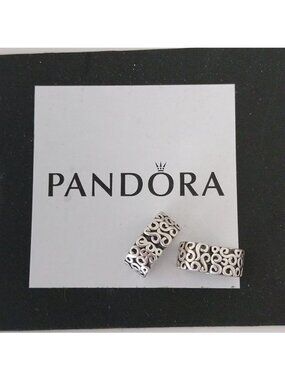 Pandora S-Clip Serpentine Swirl Charm 925 ALE 790338, Set of 2